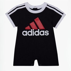Adidas Black and Red Short Length Baby Romper